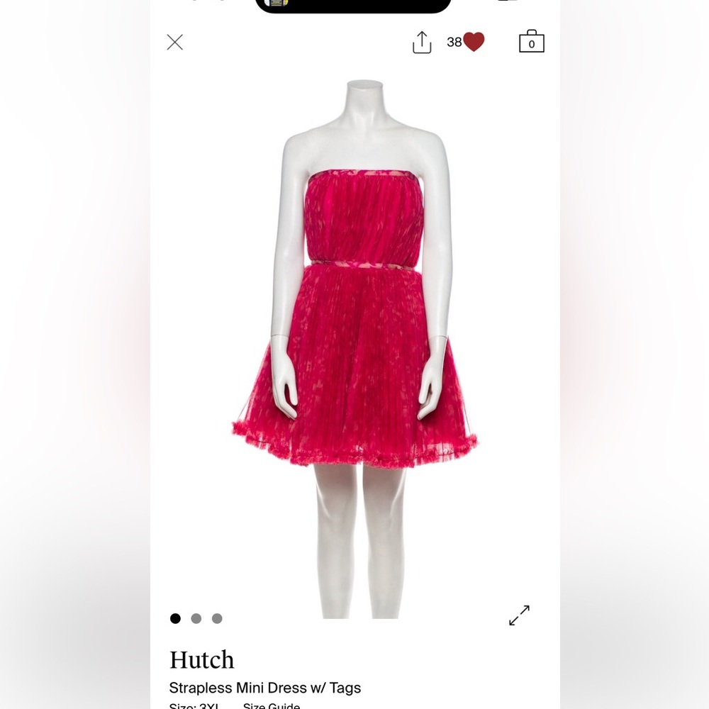 Hutch Strapless Fuchsia Mini Dress